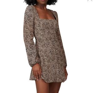 Flynn Skye Long Sleeve Leopard Mini Dress